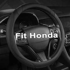 West Llama steering wheel cover on Honda Civic for enhanced grip and style