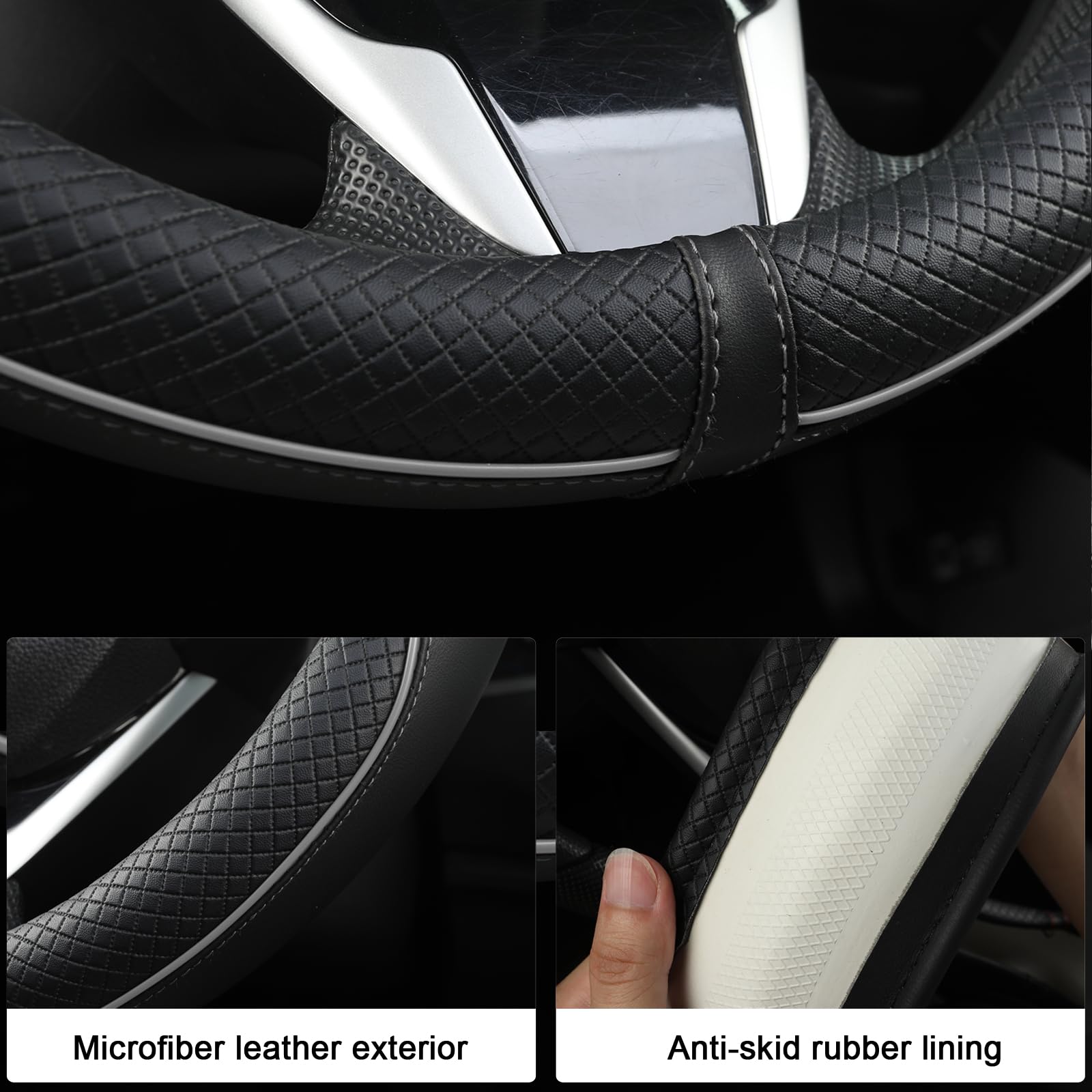 West Llama easy install steering wheel cover without tools.