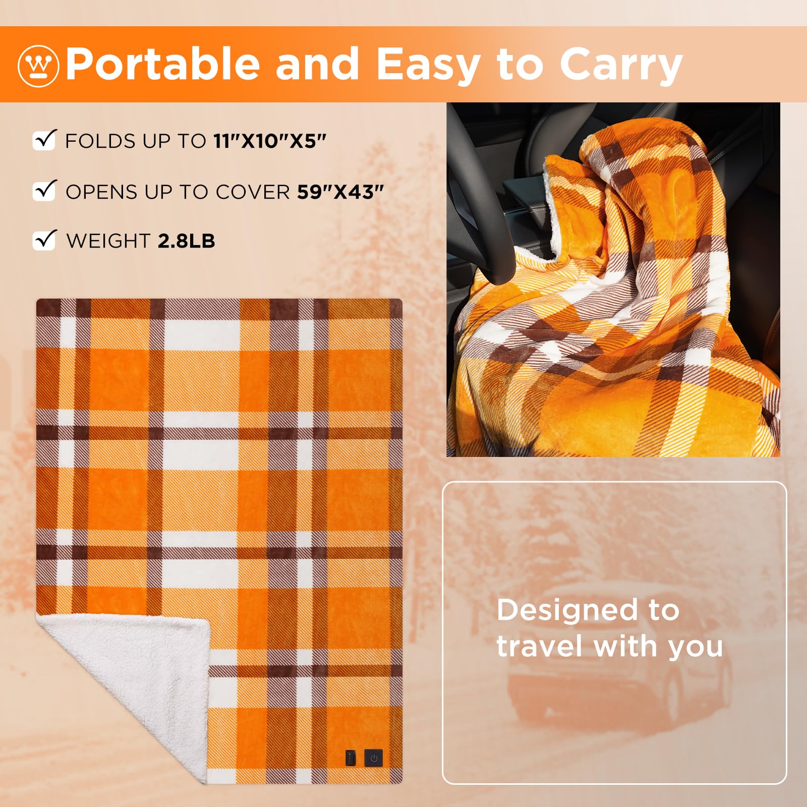 Westinghouse blanket with overheat protection for safe, steady warmth