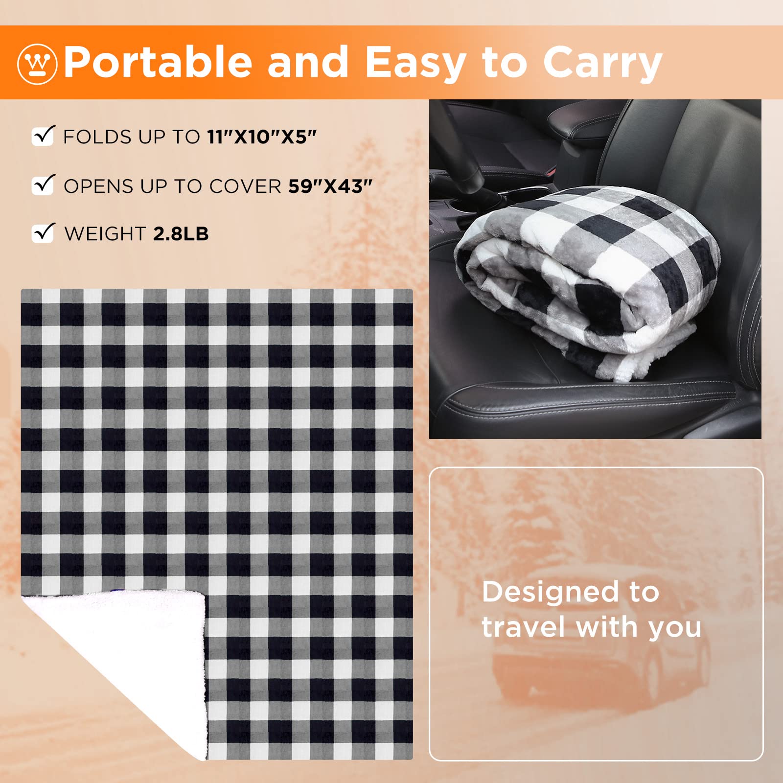 Westinghouse heated blanket large size offers full-body coverage.