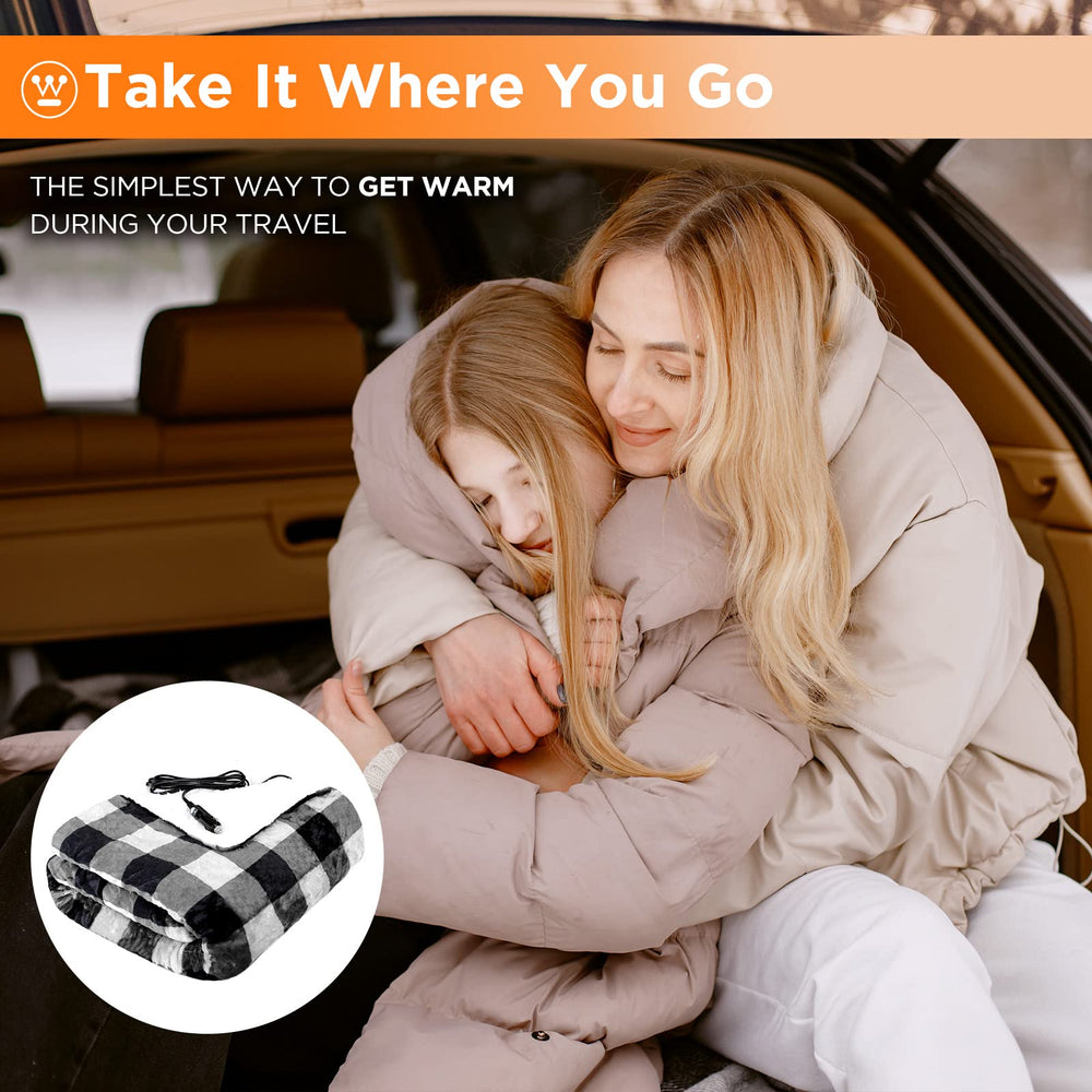 Westinghouse heated blanket storage bag keeps it portable.