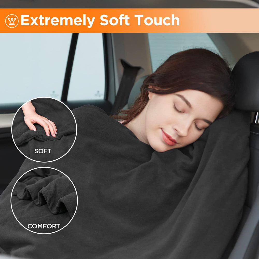 Westinghouse polar fleece blanket texture for soft comfort and warmth.