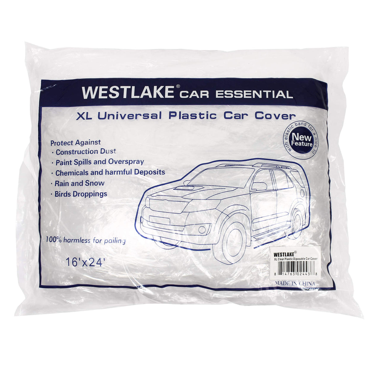 West Lake Car Essentials cover on car shields against rain and pollen.