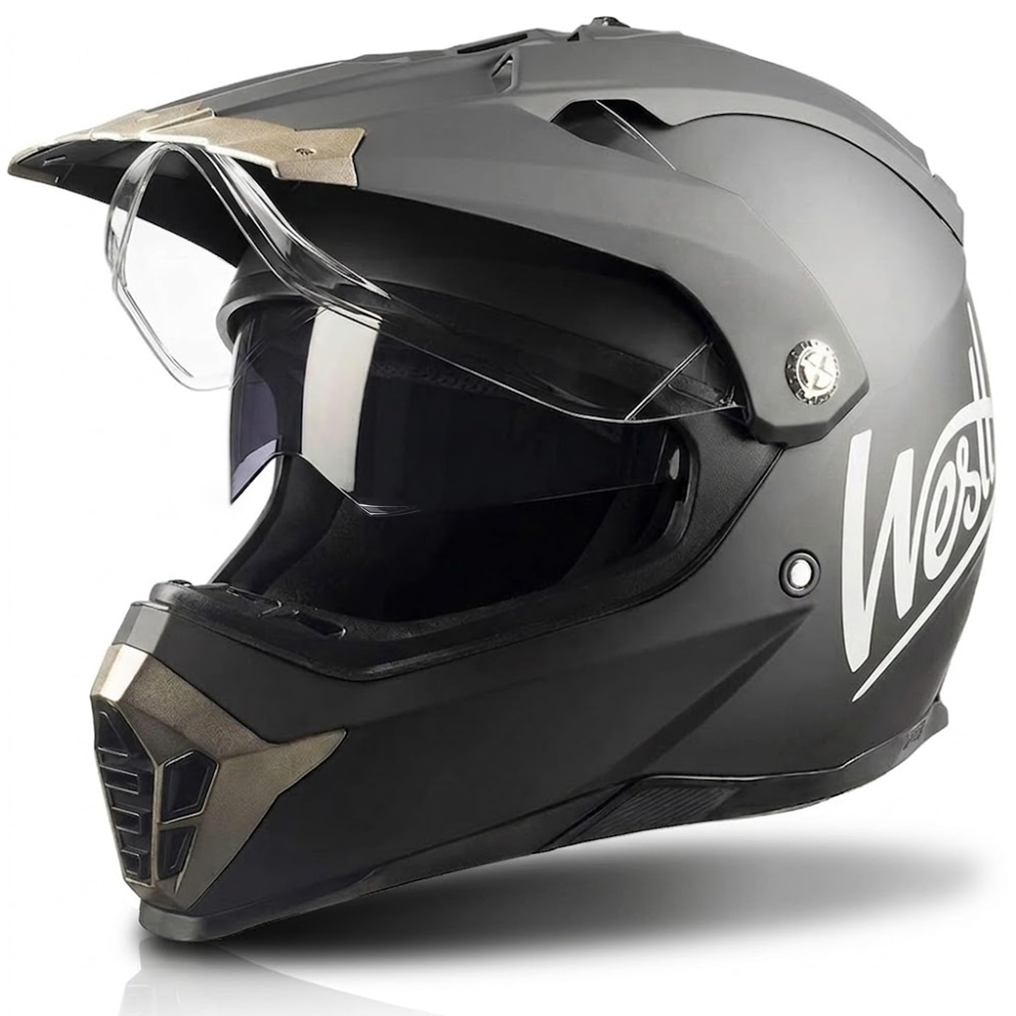 Westt dirt bike helmet with DOT full-face shell for protection on trails