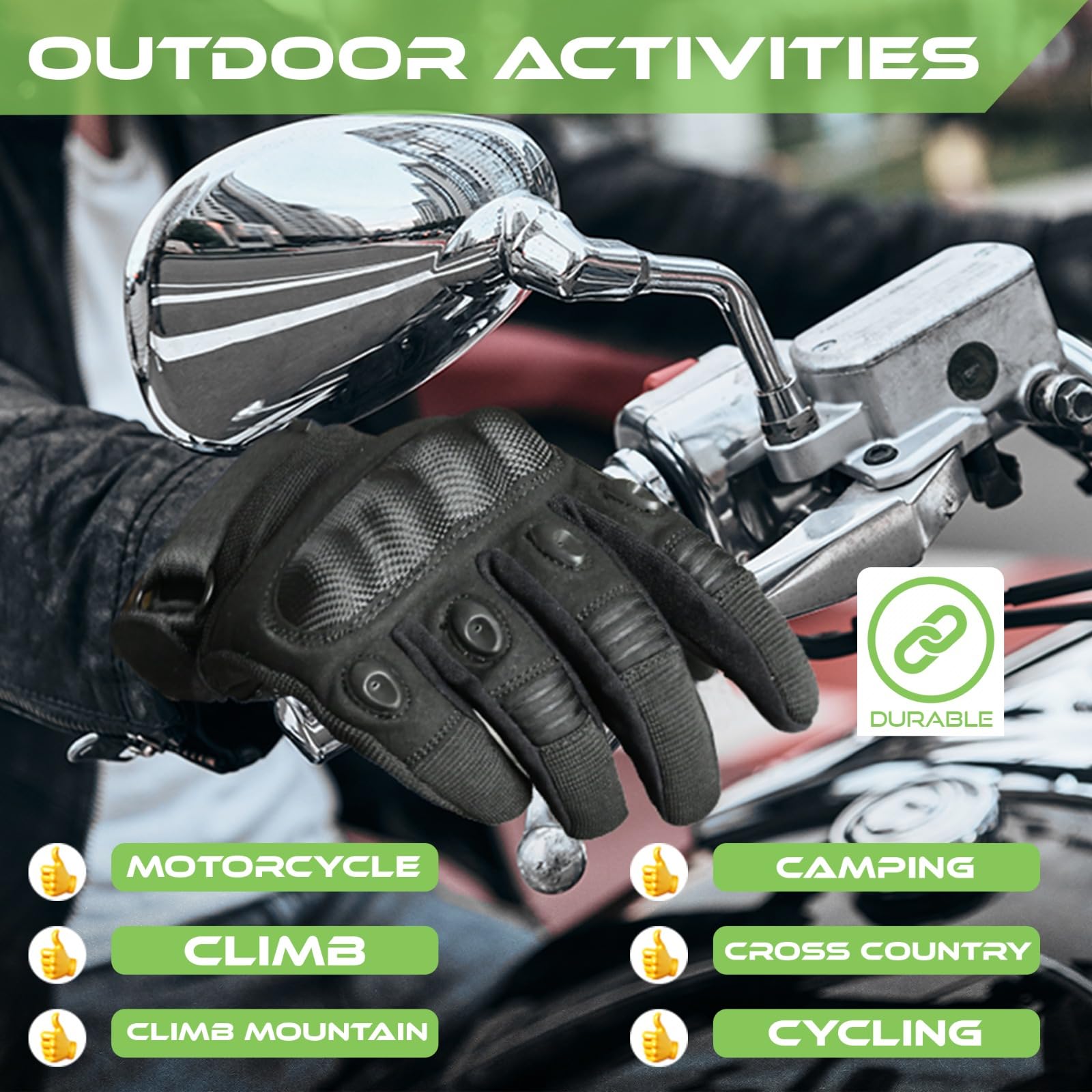WESTWOOD FOX gloves showing molded palm for durable control.
