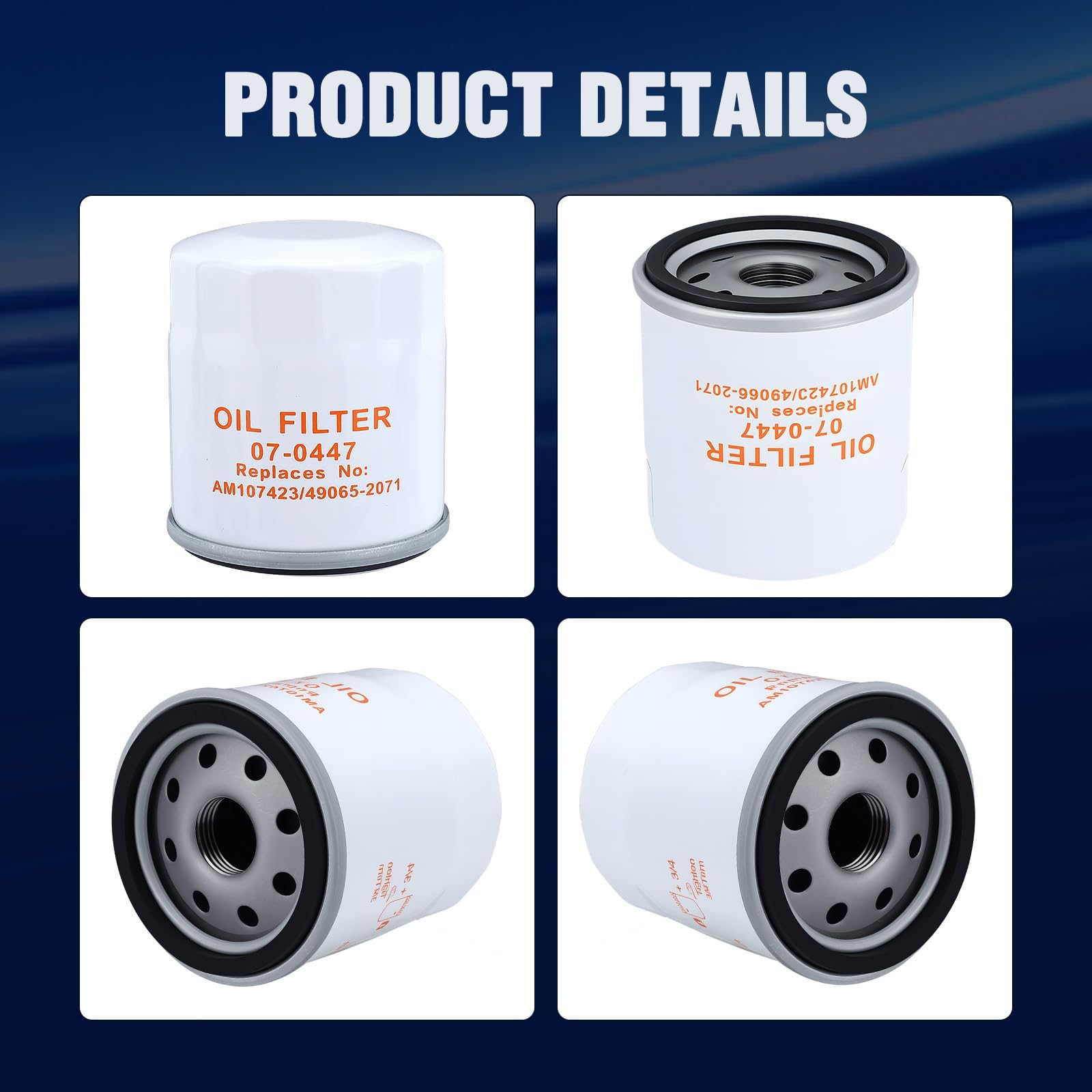 Wetenex oil filter back-view highlighting robust build quality.