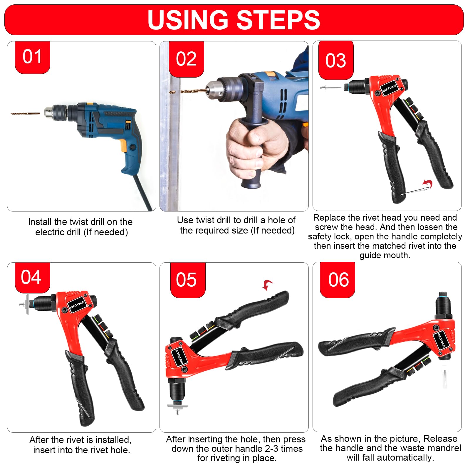 WETOLS twist drill set adds drilling versatility