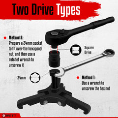 WETT Harmonic Balancer Puller 4in rod extends reach for stubborn pulleys