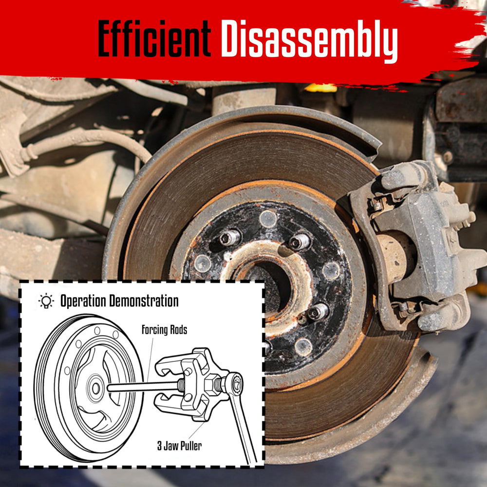 WETT Harmonic Balancer Puller 7-1-2in rod offers maximum leverage for stubborn parts