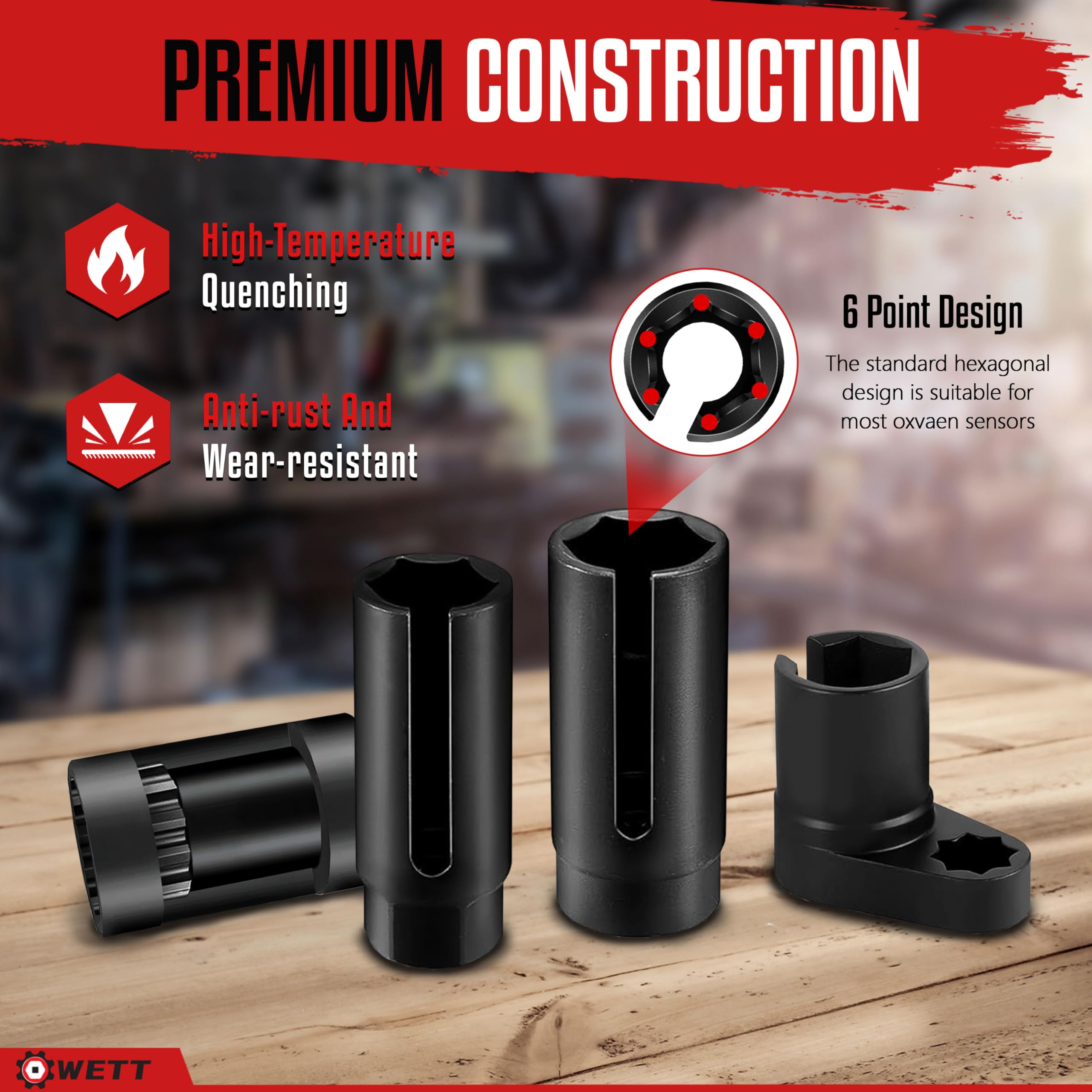 WETT injector socket 27mm 12-point for precision work.