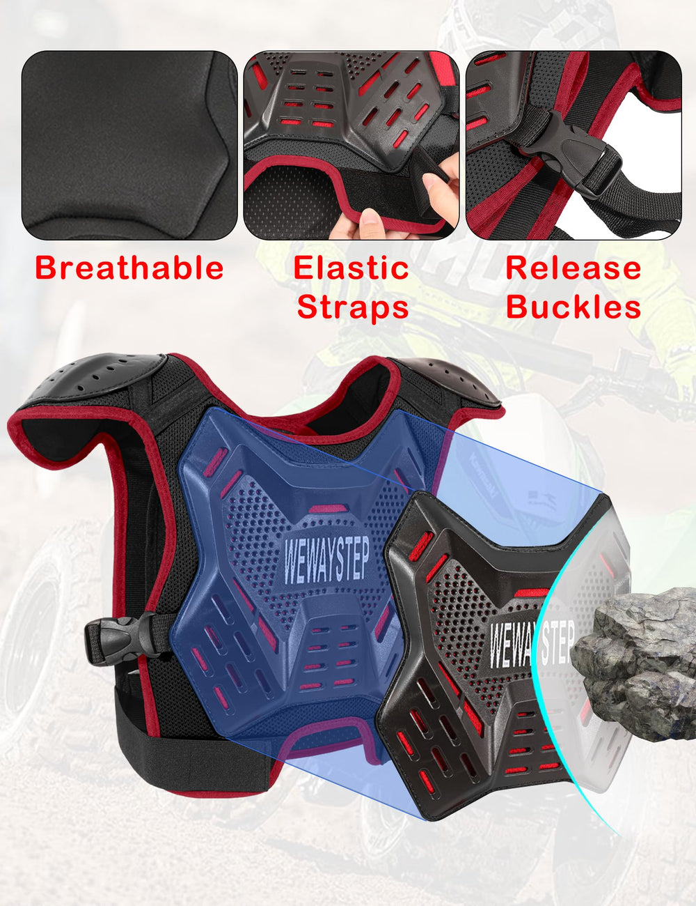 WEWAYSTEP elbow pads shield elbows during off-road play