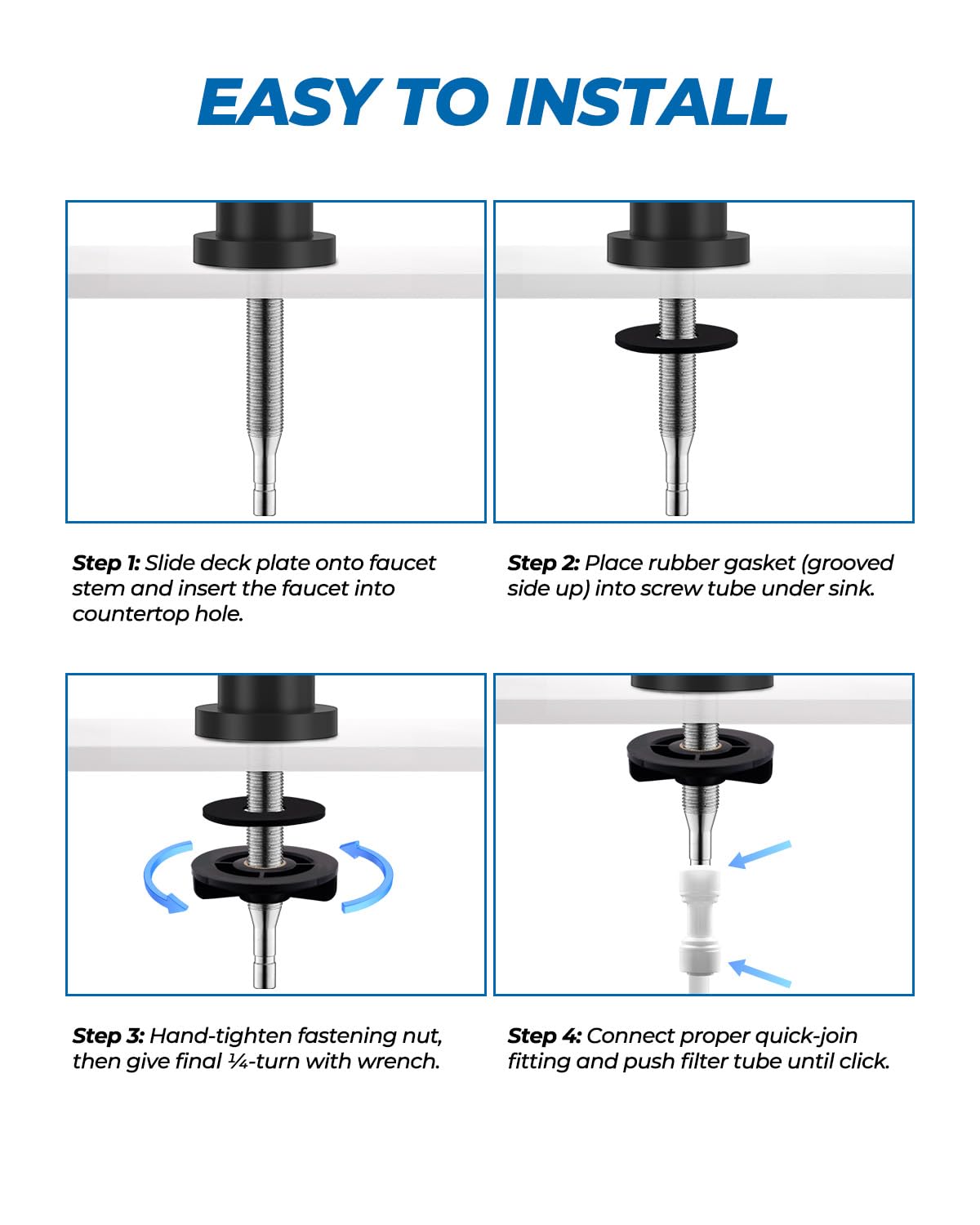 WEWE NSF/ANSI 61 certified faucet supports safe filtered water usage