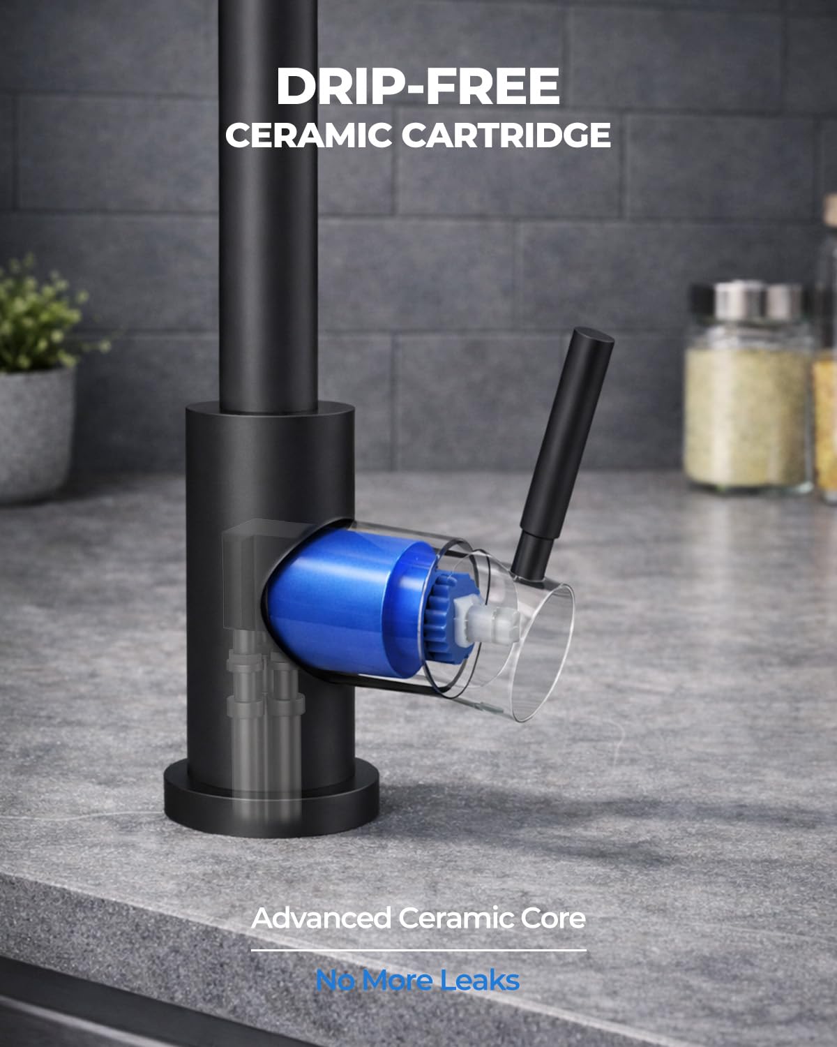 WEWE extended supply hoses under-sink setup