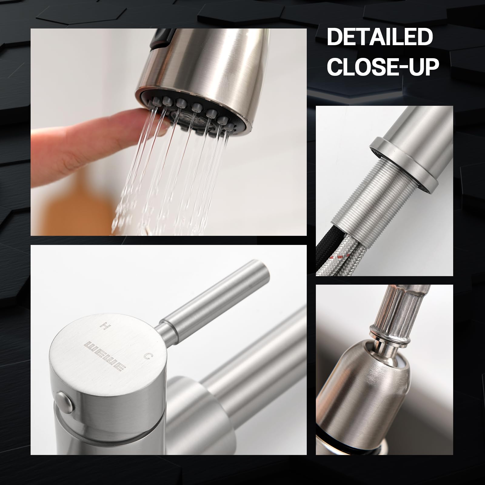 WEWE SUS304 stainless steel body for durable construction.