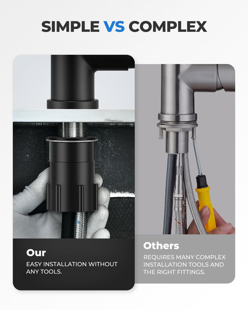 WEWE silicone nozzles resist buildup for easy cleaning