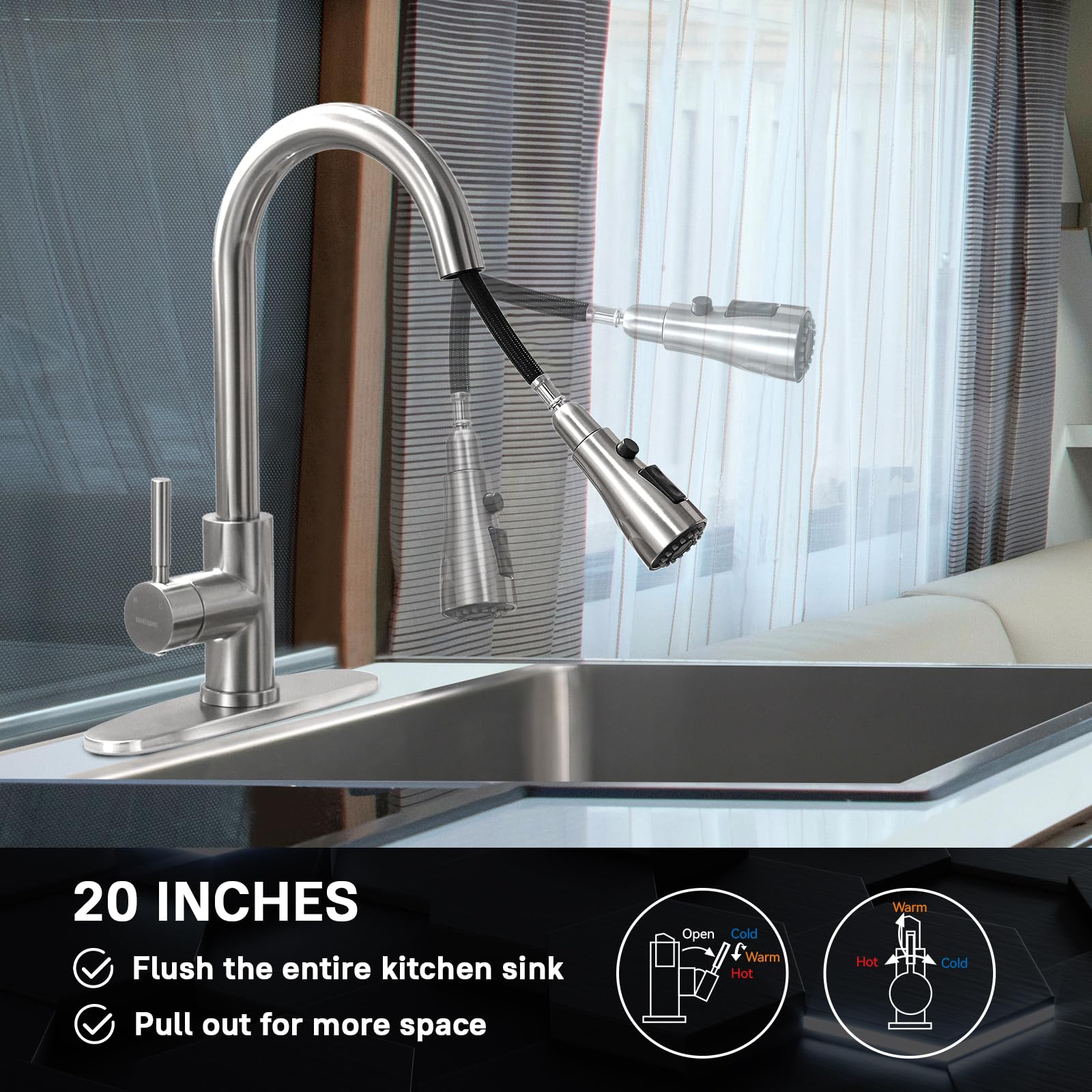 WEWE premium stainless-steel construction for durable daily use.