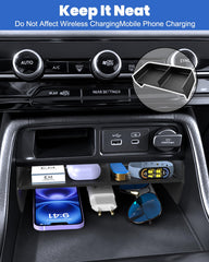 Wexyldra center console divider creates neat sections for cards and small gear