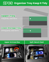 The Wexyldra tray set fits Chevy Silverado and GMC Sierra split-bench models.
