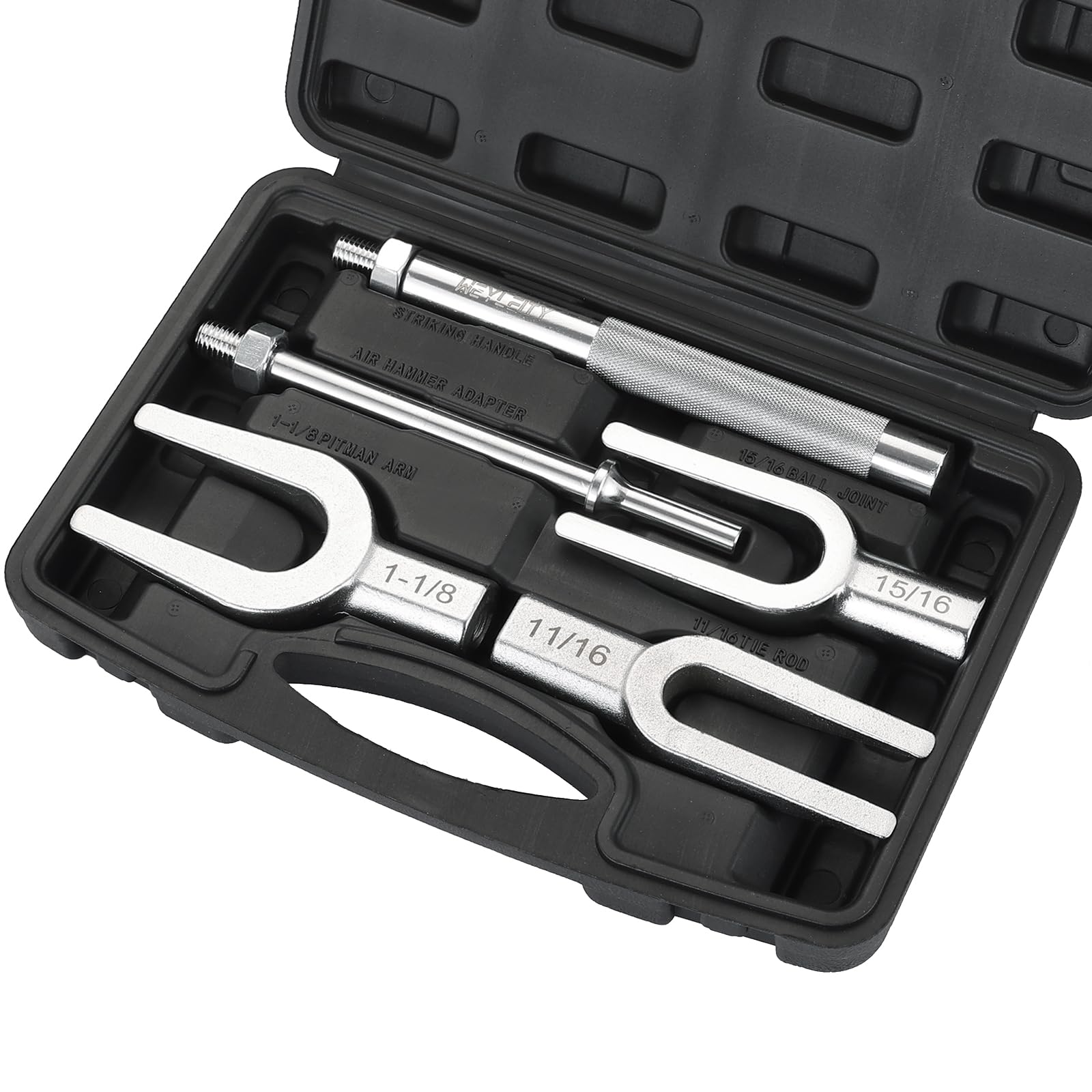 weyleity ball joint separator kit on bench aiding suspension work