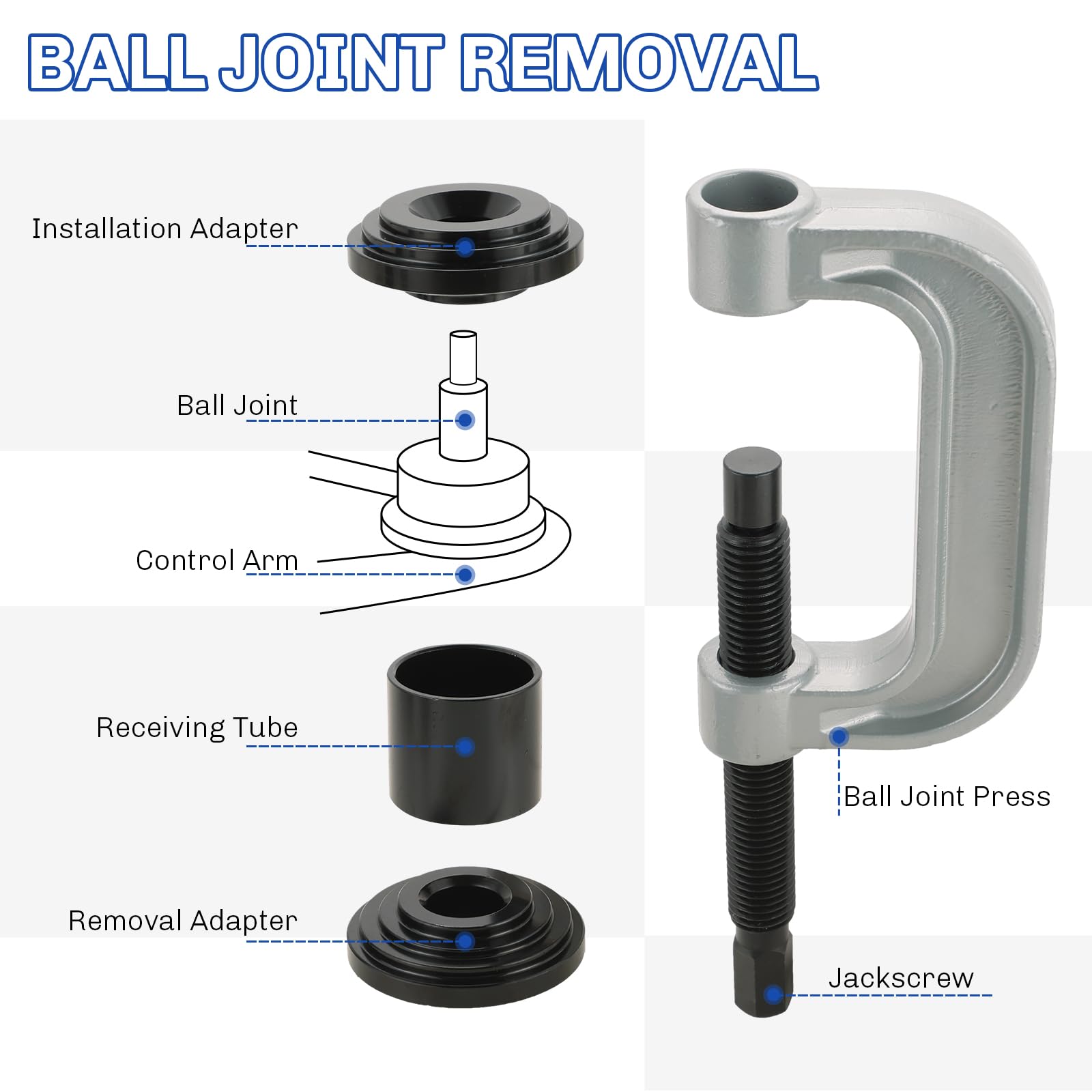weyleity forcing-screw-press supports controlled removal without damage