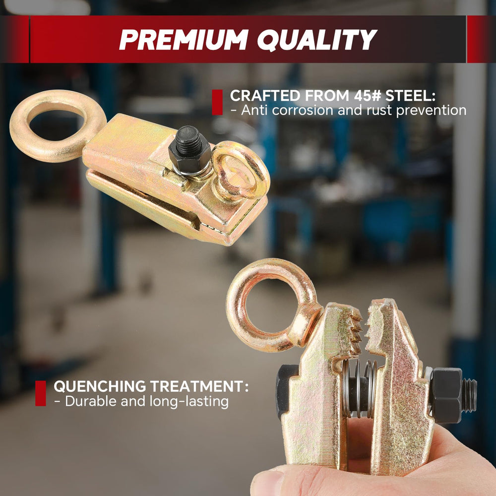 Weyleity self-tightening jaws grip sheet metal securely for intricate repairs.