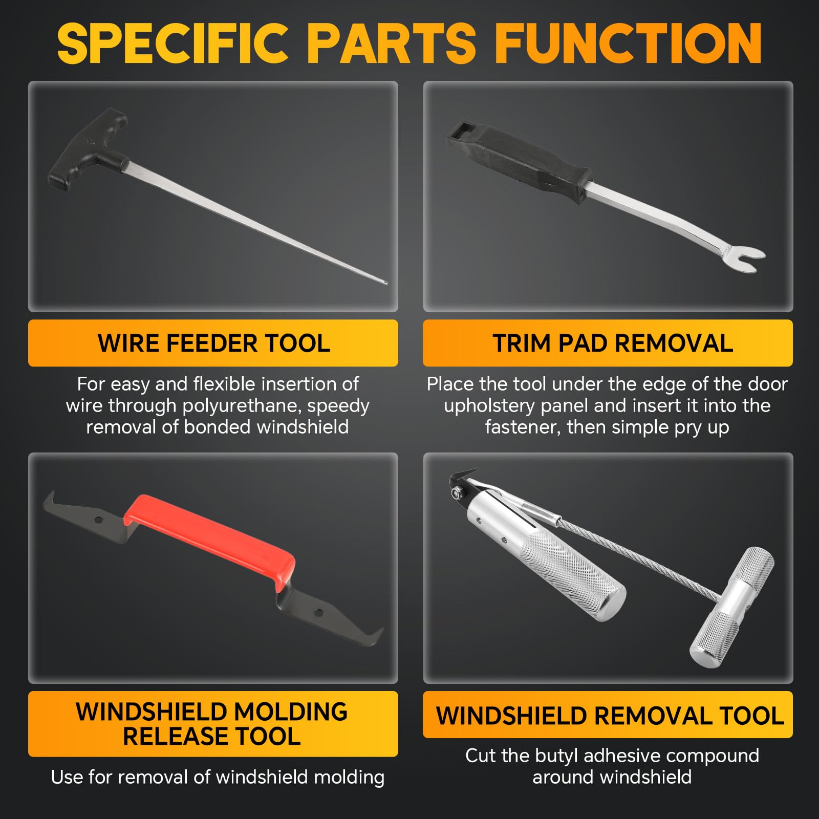 Weyleity Trim Pad Remover supports quick molding release.
