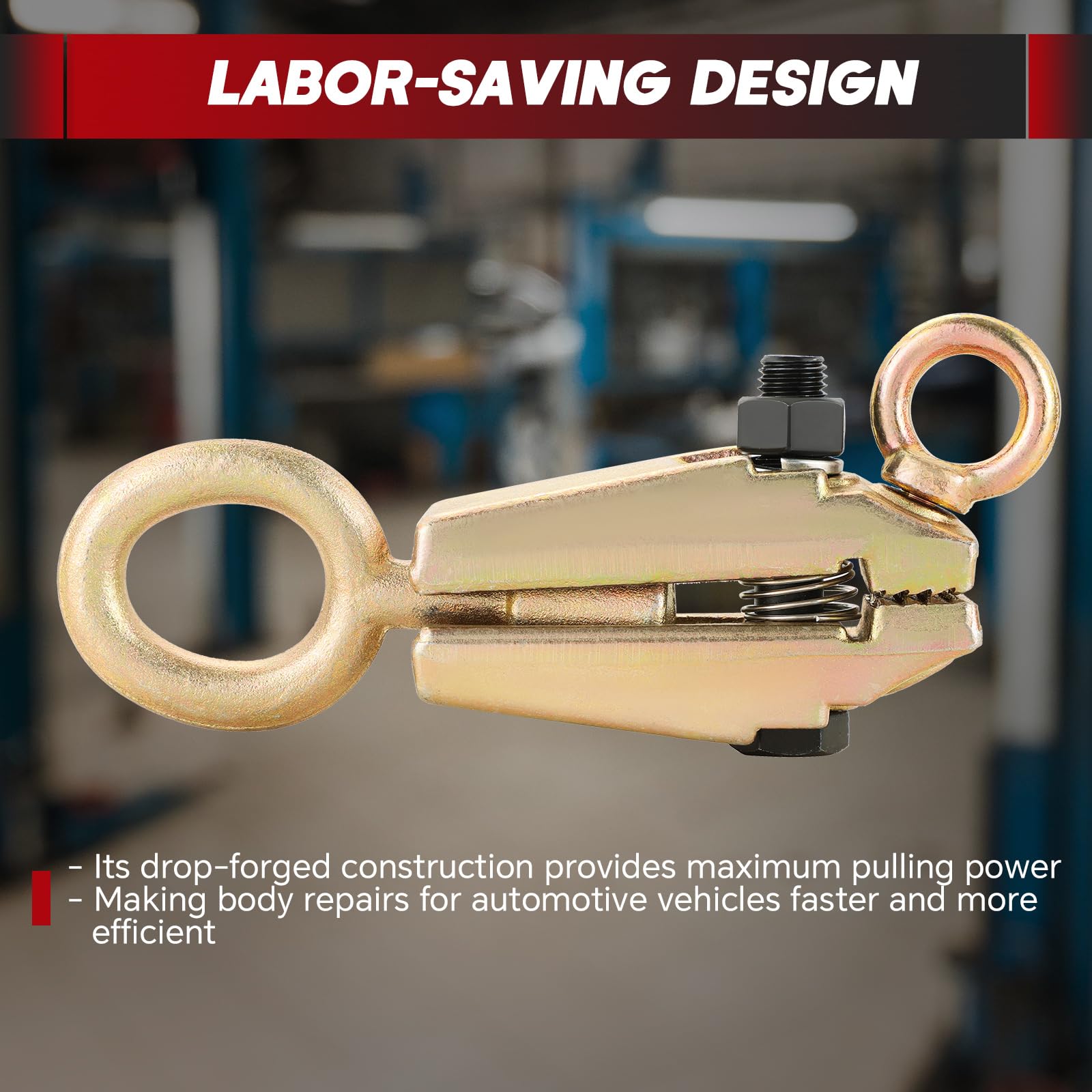 Weyleity wide-grip clamp handles heavy metal and frames securely.