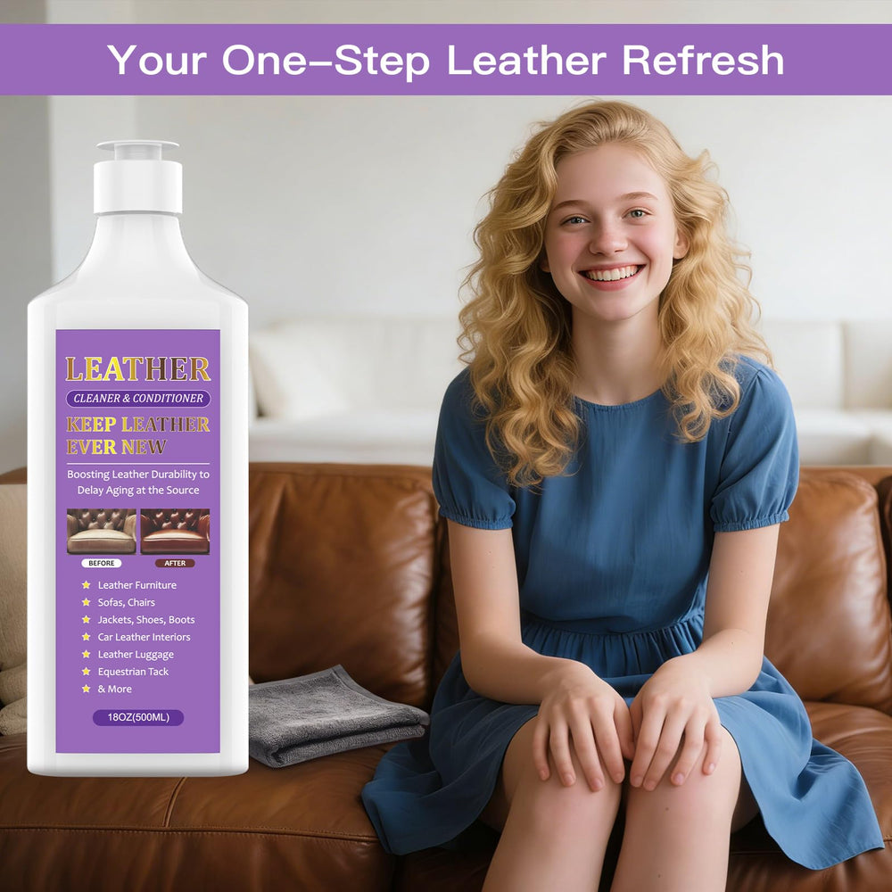 WEYSTOM leather conditioner kit displayed for sofas and furniture