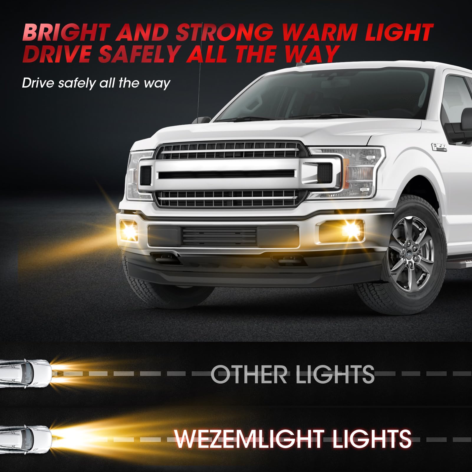 WEZEMLIGHT fog light package includes two units and instructions