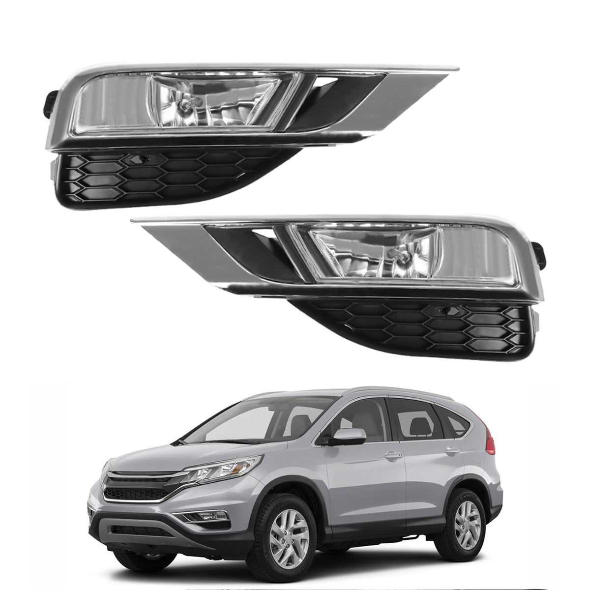WFLNHB clear fog light kit for Honda CR-V left side improves night visibility in fog