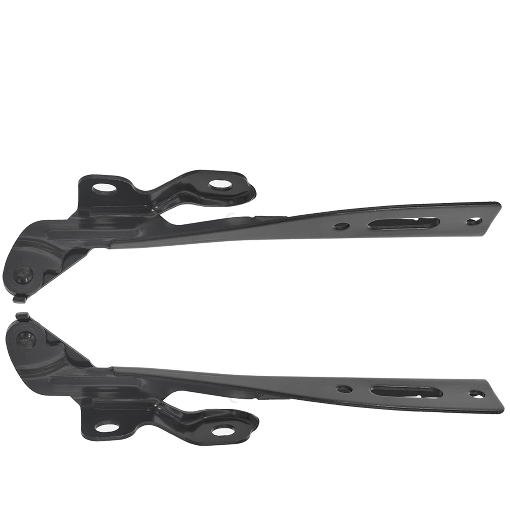 WFLNHB hood hinge pair for driver side front view showing durable black finish