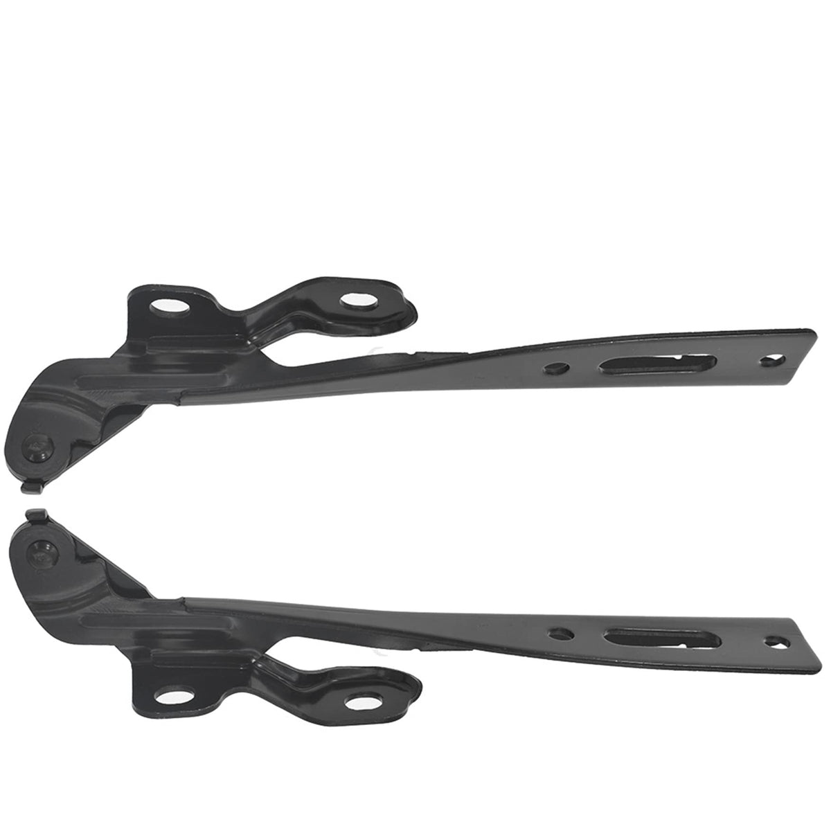 WFLNHB hood hinge pair for driver side front view showing durable black finish