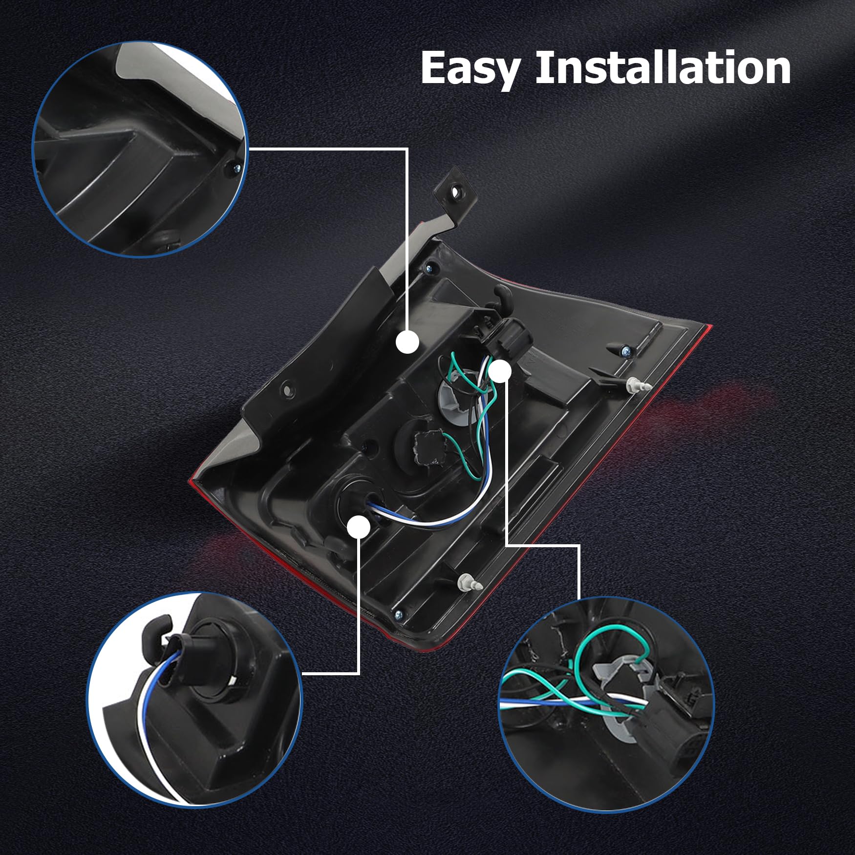 WFLNHB right tail light replacement for Town Country 2011-2016
