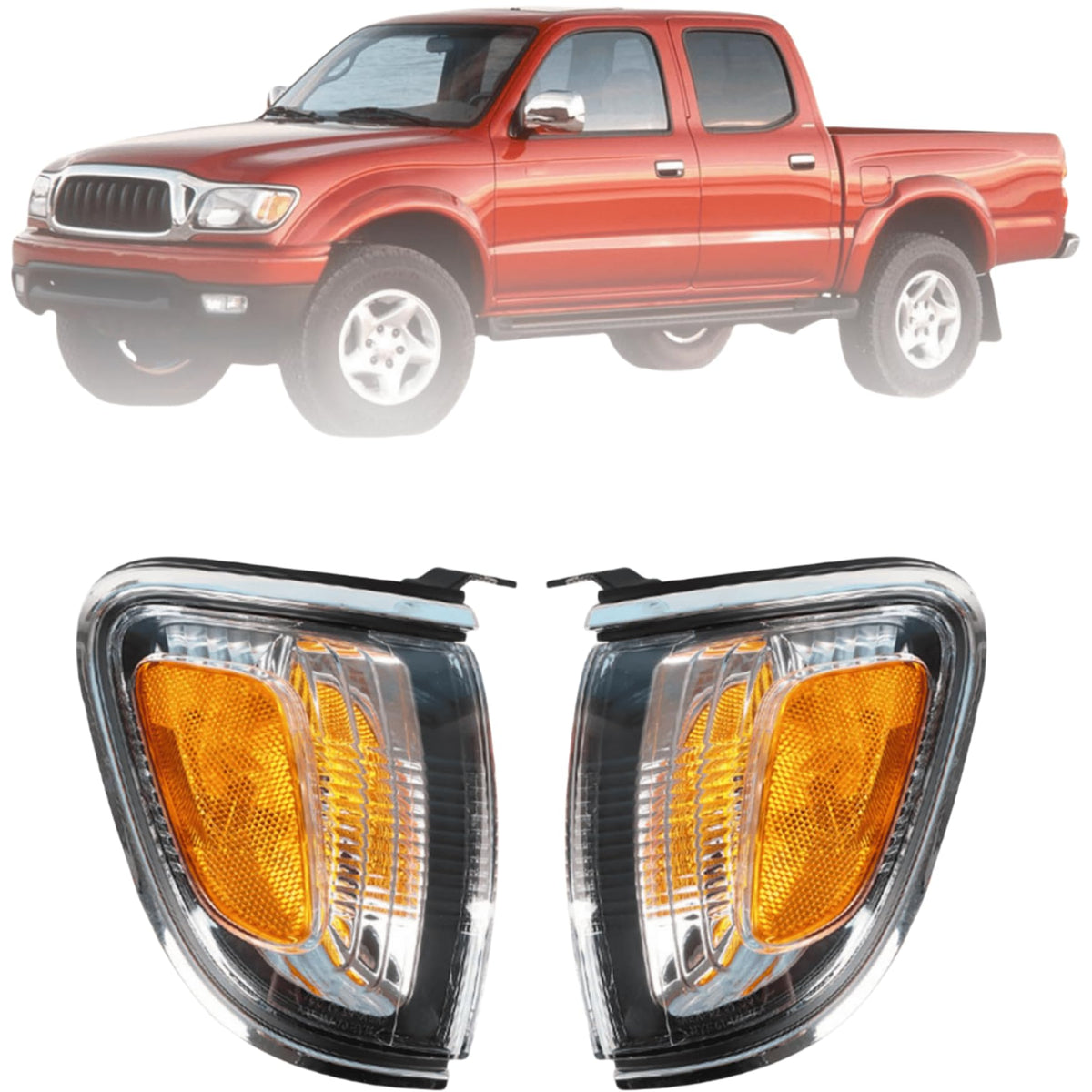 WFLNHB front driver side marker light improves visibility for Toyota Tacoma 2001-2004