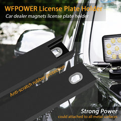 WFPOWER no-drill magnet mounts securely on metal surfaces.