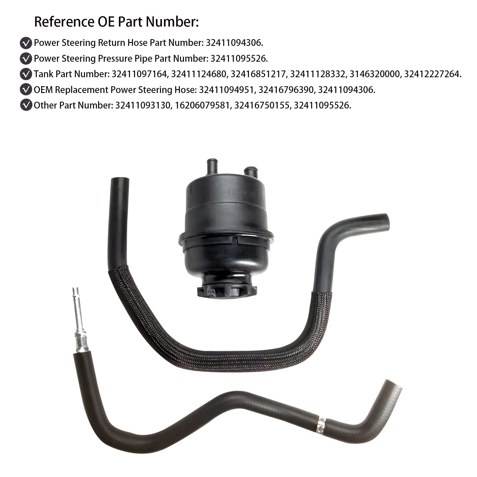 WGBAB power steering hose line installed on BMW with durable, reliable routing.