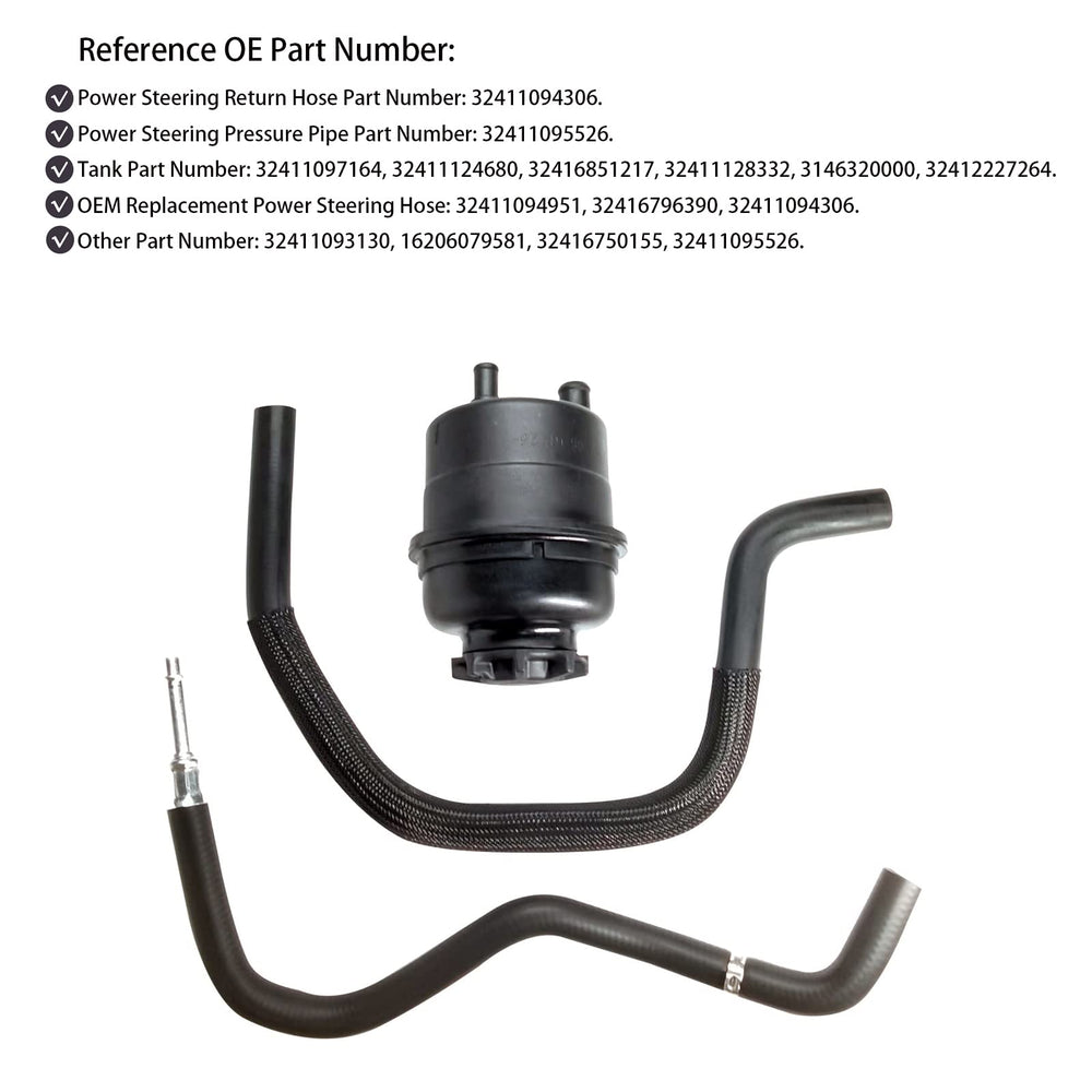 WGBAB power steering hose line installed on BMW with durable, reliable routing.