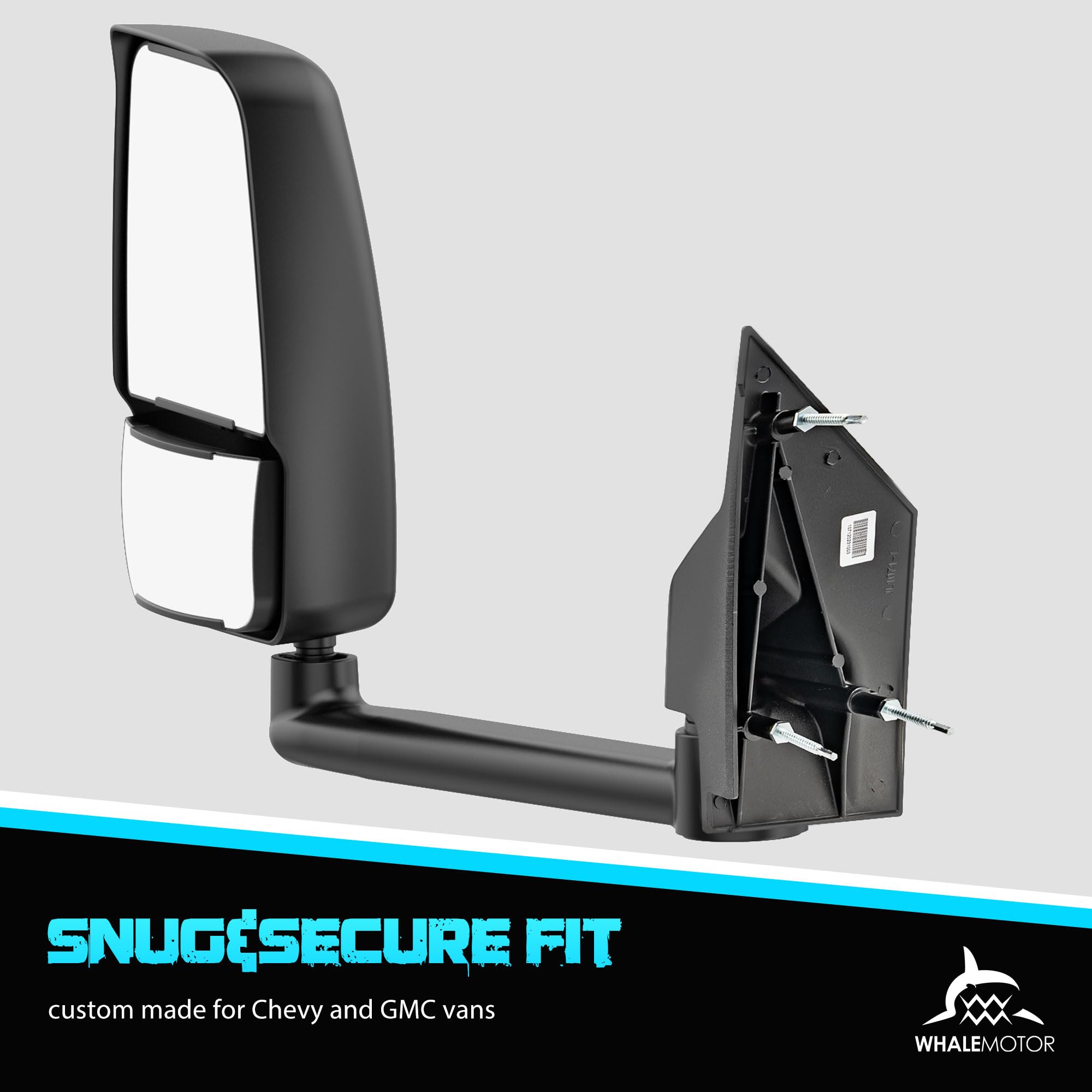 Whalemotor convex blind-spot mirror expands side visibility for safer lane changes.