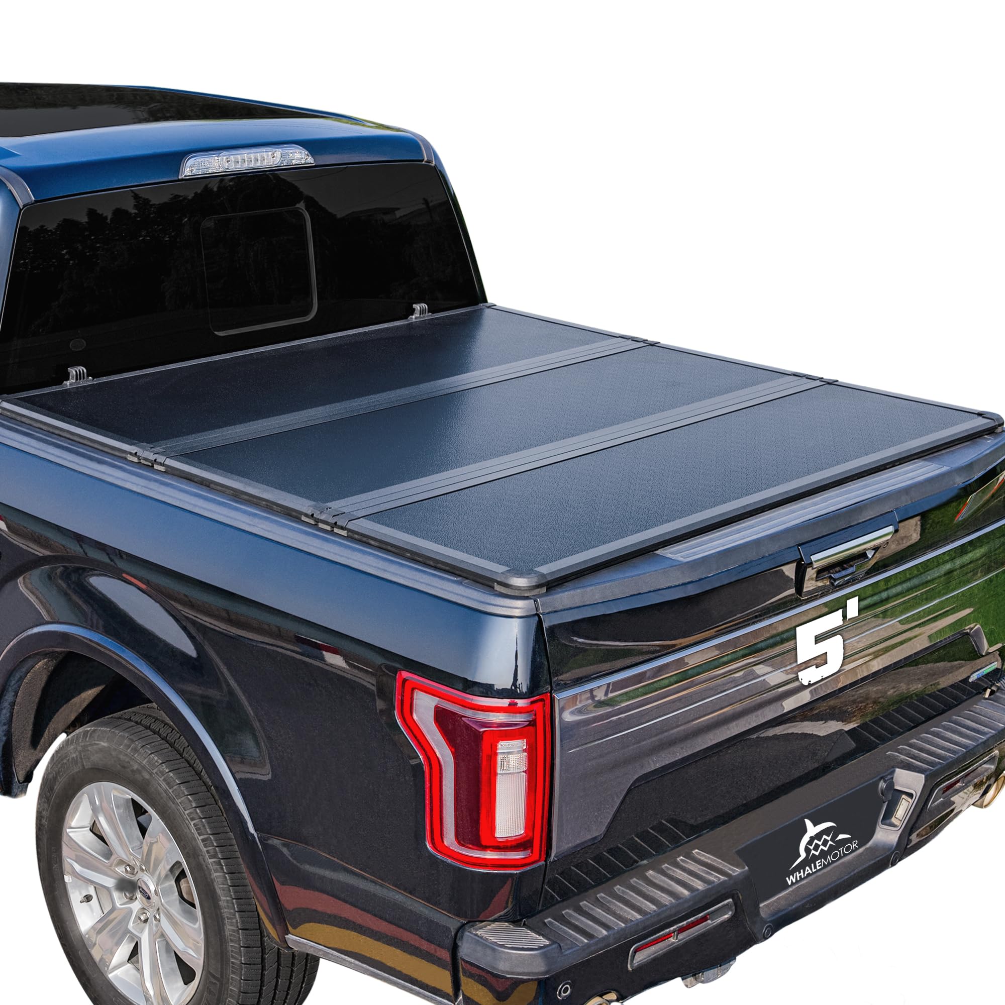 WhaleMotor hard folding tonneau cover on Toyota Tacoma 60in bed for durable protection.