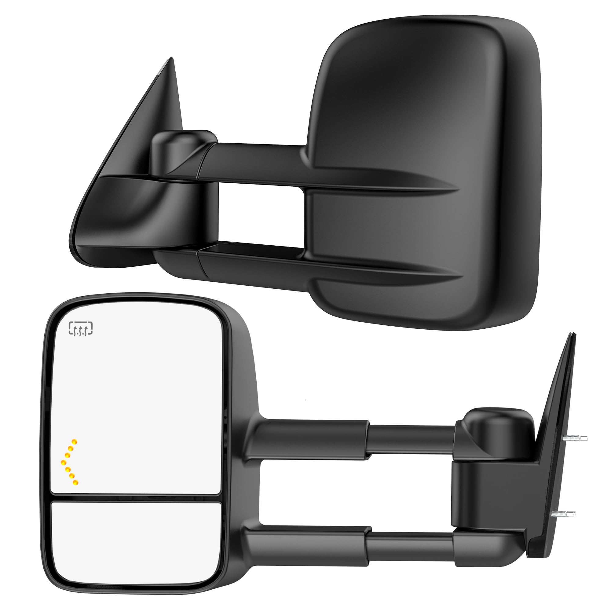 WHALEMOTOR heated tow mirror wide view enhances Silverado blind-spot awareness.