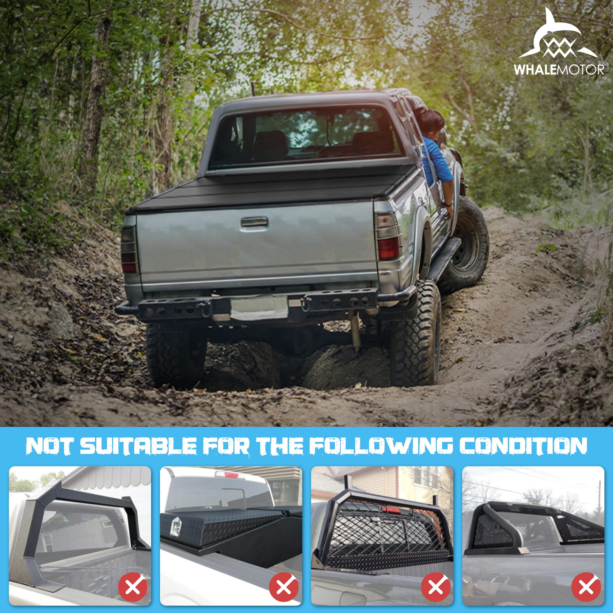 WHALEMOTOR locking latches provide added security against theft.