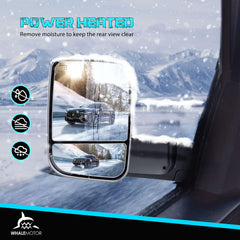 WHALEMOTOR puddle-light tow mirrors illuminate entry in low light conditions