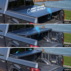 WHALEMOTOR 6.9ft bed tonneau with weather strip emphasizes weather resistance.