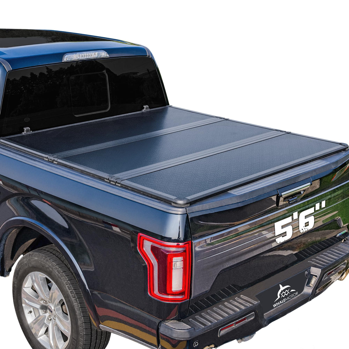 WHALEMOTOR hard folding cover on Toyota Tundra front view with weather protection.
