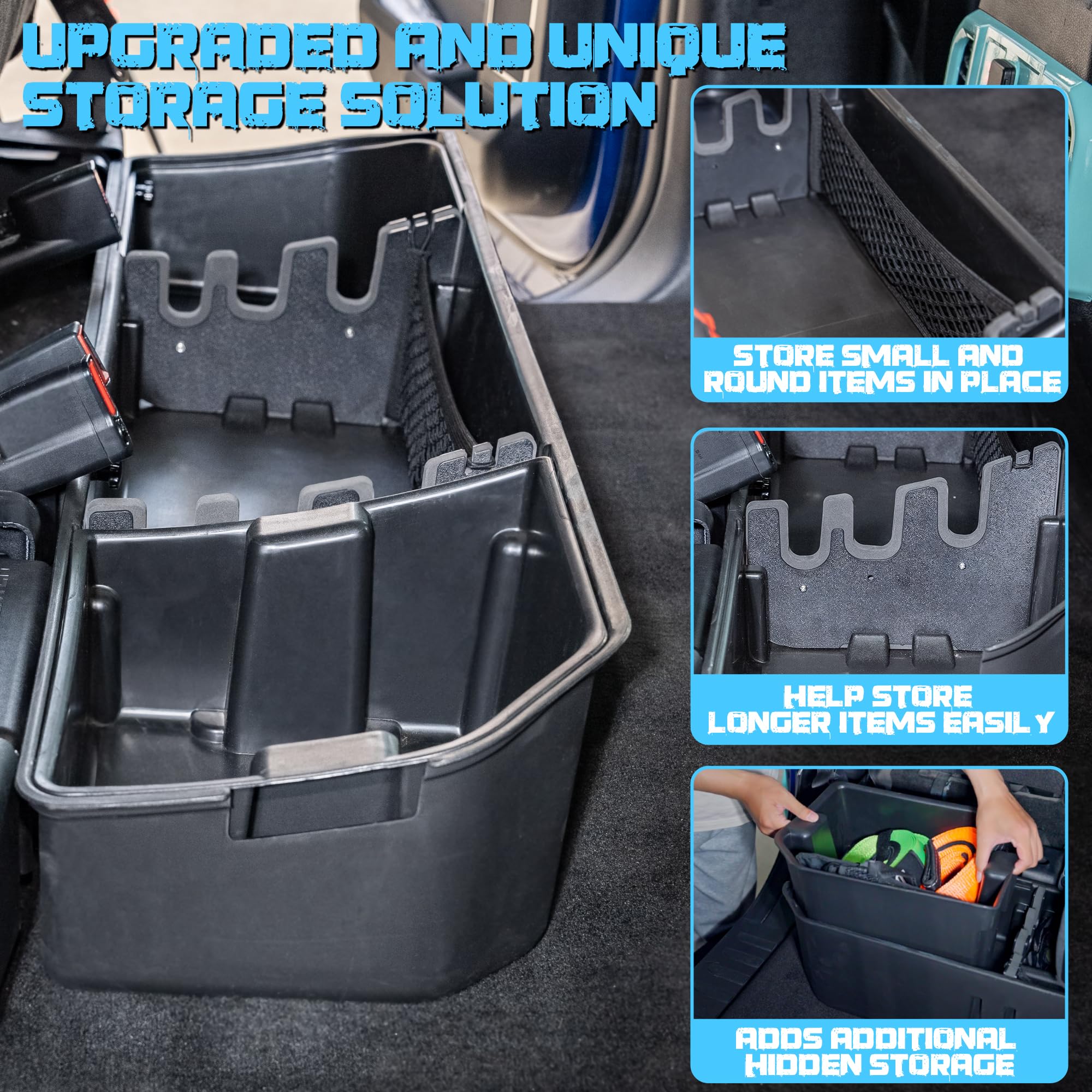 WHALEMOTOR underseat storage installed in seconds with no drilling required