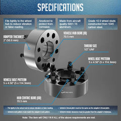 Wheel Accessories Parts forged aluminum spacers 2in thick provide precise hub alignment.