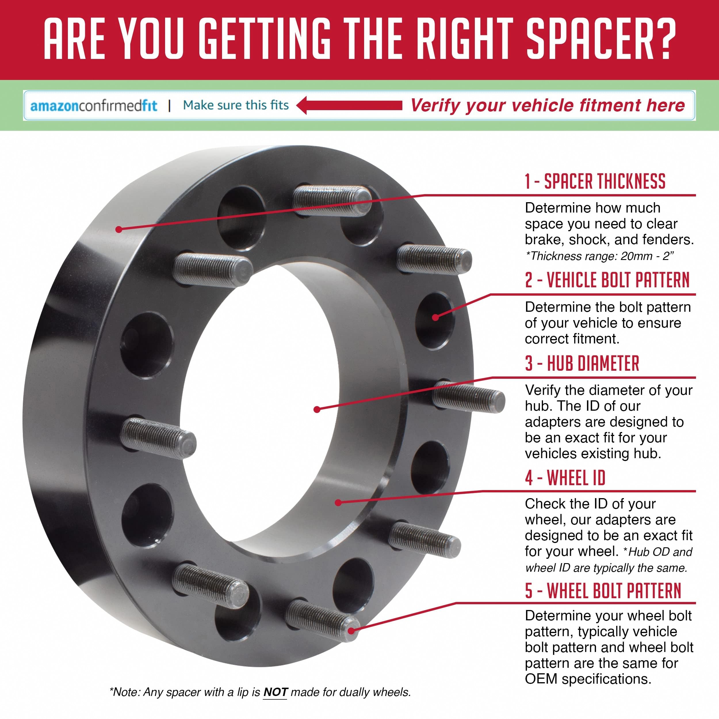 Wheel Accessories Parts installation guide spacer kit for proper mounting.