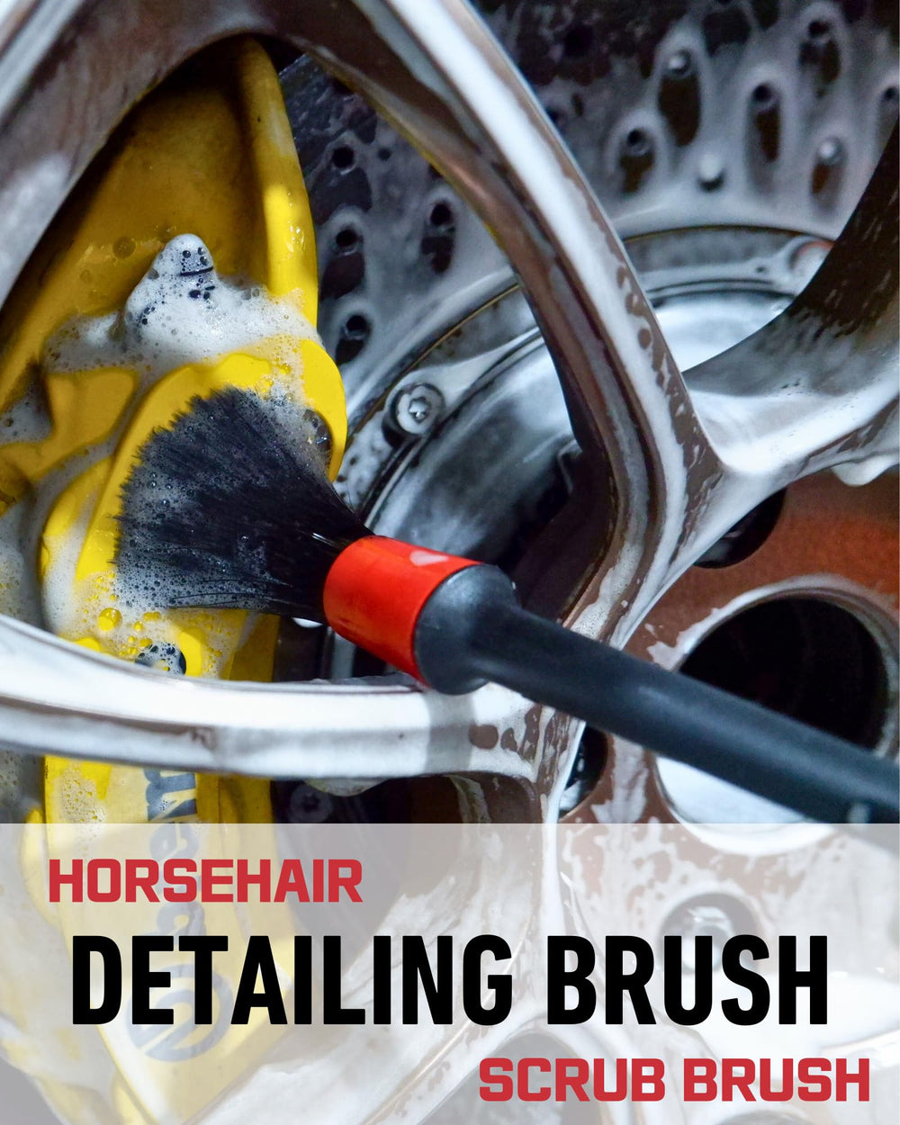 Wheel Brushes for Cleaning Wheels scratch-free design protects sensitive rims during washing