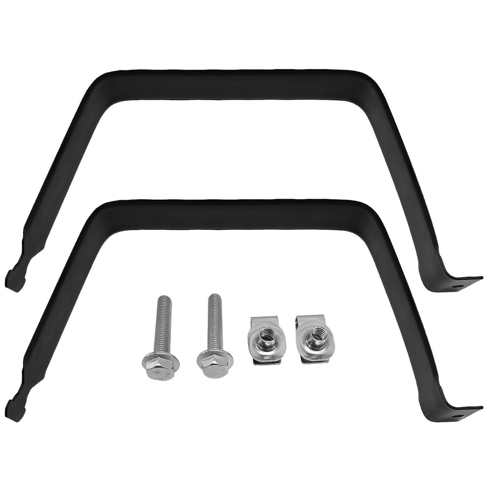 WHEELZEN fuel tank straps 2-pack with bolts for secure mounting.