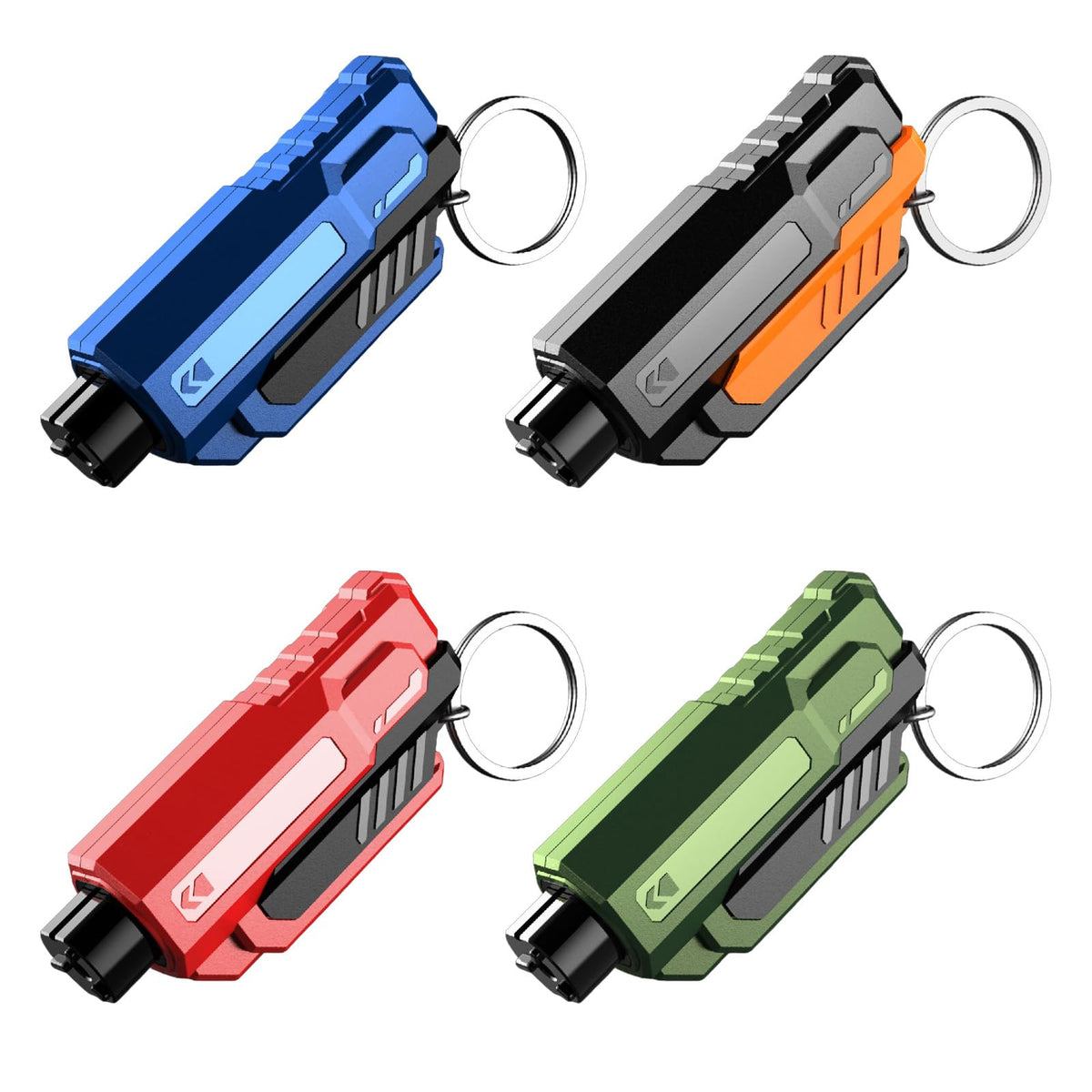 WHFLLIFE window breaker keychain in bright colors for rapid escape